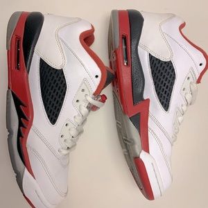 Jordan retro 5 fire red low sneakers